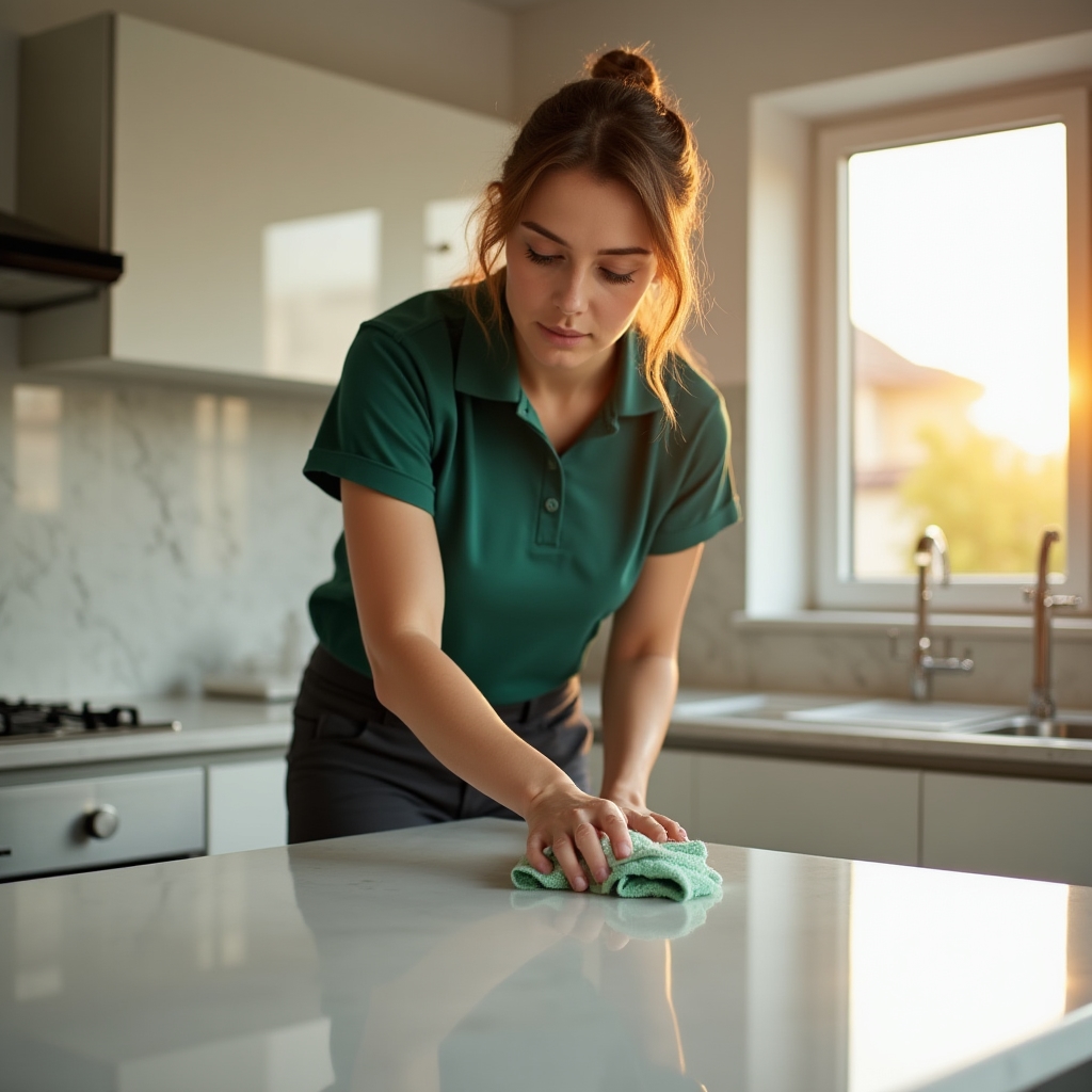 Professzionális takarítás fényes lakásban